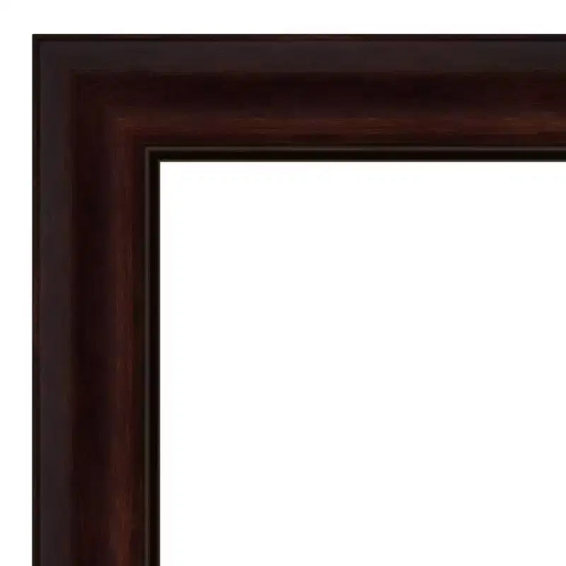 Specchio da parete da 43 x 32 pollici (marrone chicco di caffè) – Design moderno rettangolare da parete