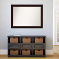 Specchio da parete da 43 x 32 pollici (marrone chicco di caffè) – Design moderno rettangolare da parete