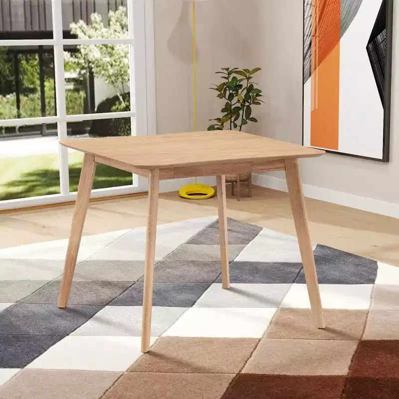 Tavolo da pranzo quadrato in legno per 4 persone, tavolo da cucina e da pranzo per sala da pranzo, ristorante e soggiorno