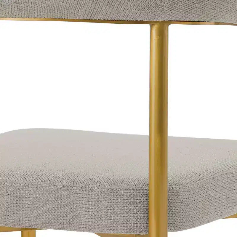 Silla de comedor con acero inoxidable cepillado dorado