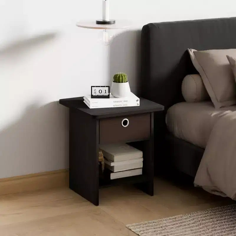 2 comodini, tavolini laterali per divano e comodini da letto con cassetto contenitore e ripiano aperto