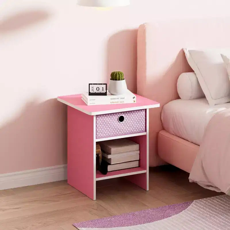 2 comodini, tavolini laterali per divano e comodini da letto con cassetto contenitore e ripiano aperto