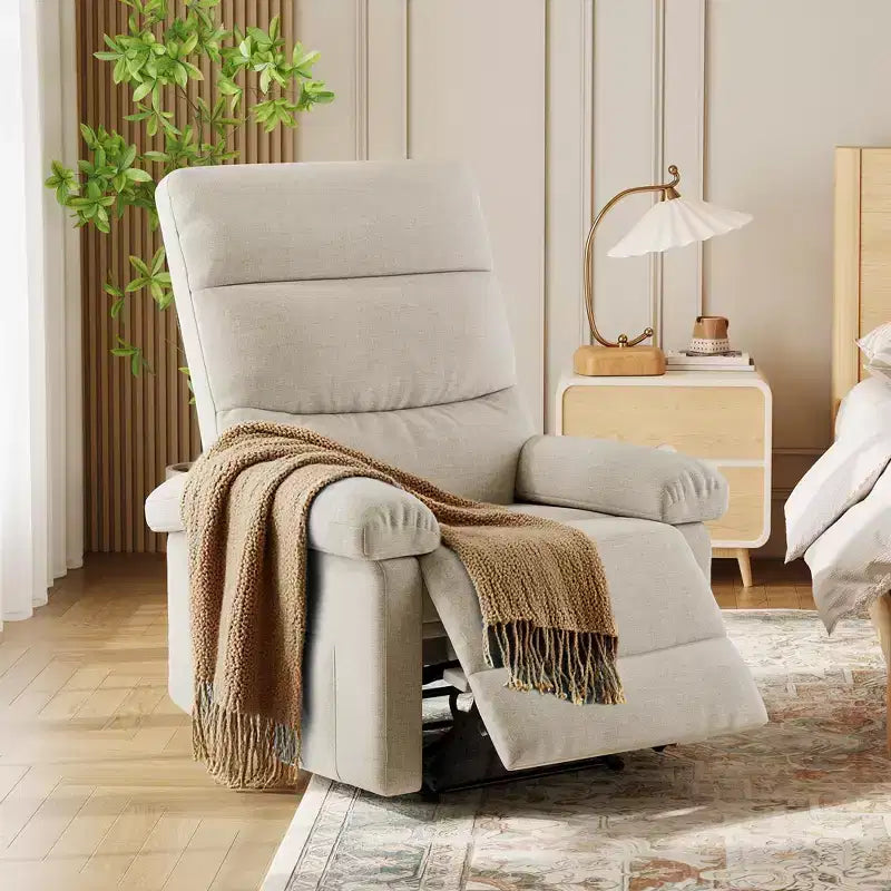 Materiałowy fotel rozkładany z boczną kieszenią, regulowany jednoosobowy fotel z ergonomicznym podparciem pleców do pokoju dziecięcego
