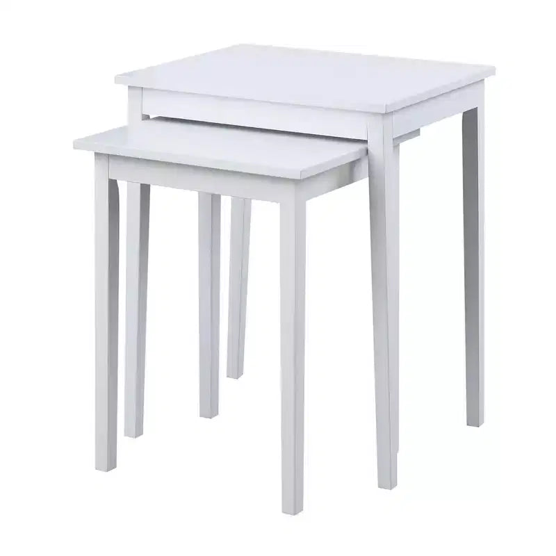 Mesa auxiliar rectangular de madera con superficie blanca, 26,25 pulgadas de alto, 1 pieza