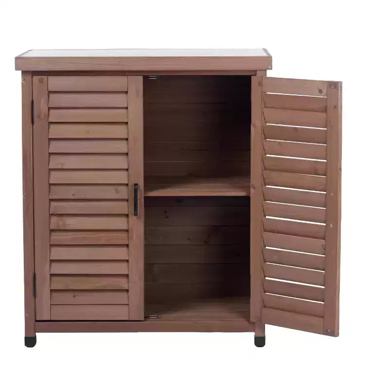 Mobile contenitore con panca da giardinaggio, mobile da cucina con 2 ante e 2 ripiani, mobile basso per soggiorno, sala da pranzo e cucina