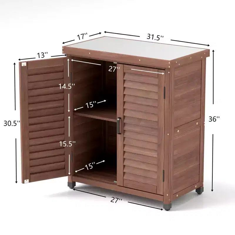 Mobile contenitore con panca da giardinaggio, mobile da cucina con 2 ante e 2 ripiani, mobile basso per soggiorno, sala da pranzo e cucina