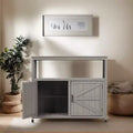 Mobile contenitore con panca da giardinaggio, mobile da cucina con 2 ante e 2 ripiani, mobile basso per soggiorno, sala da pranzo e cucina