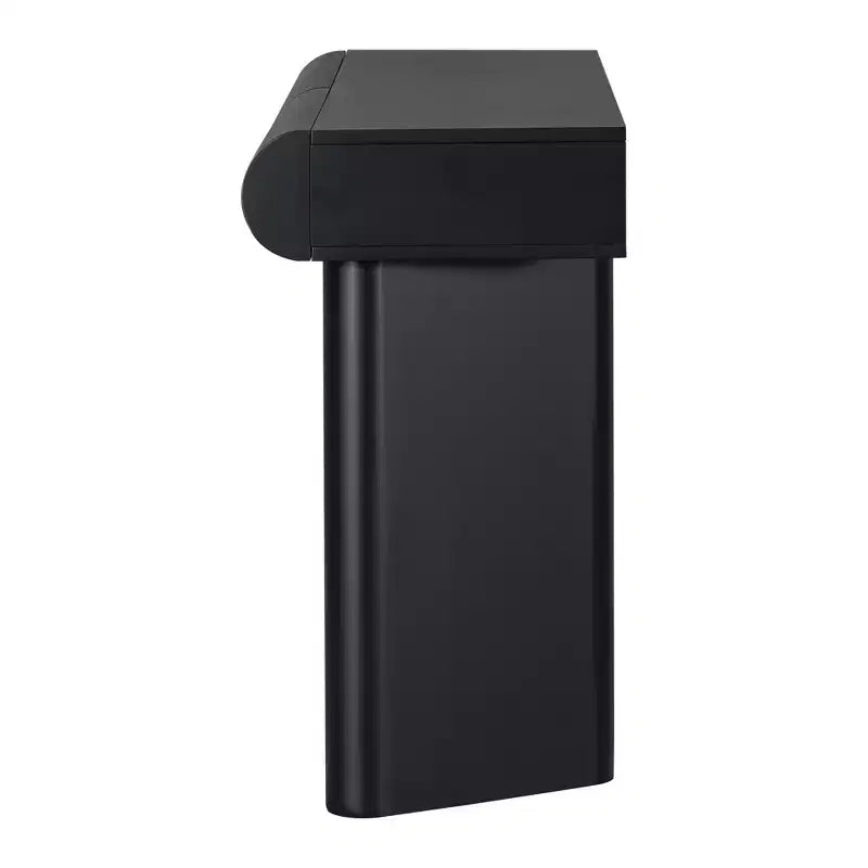 Mesa de entrada moderna y estrecha con cajón curvo y pata geométrica, mesa de sofá que ahorra espacio para pasillo, sala, dormitorio, apartamentos pequeños y recibidor