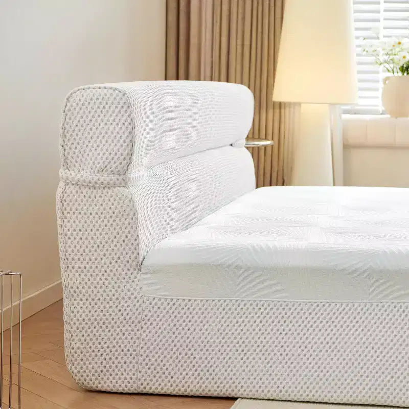 Cama contemporánea tapizada para colchón