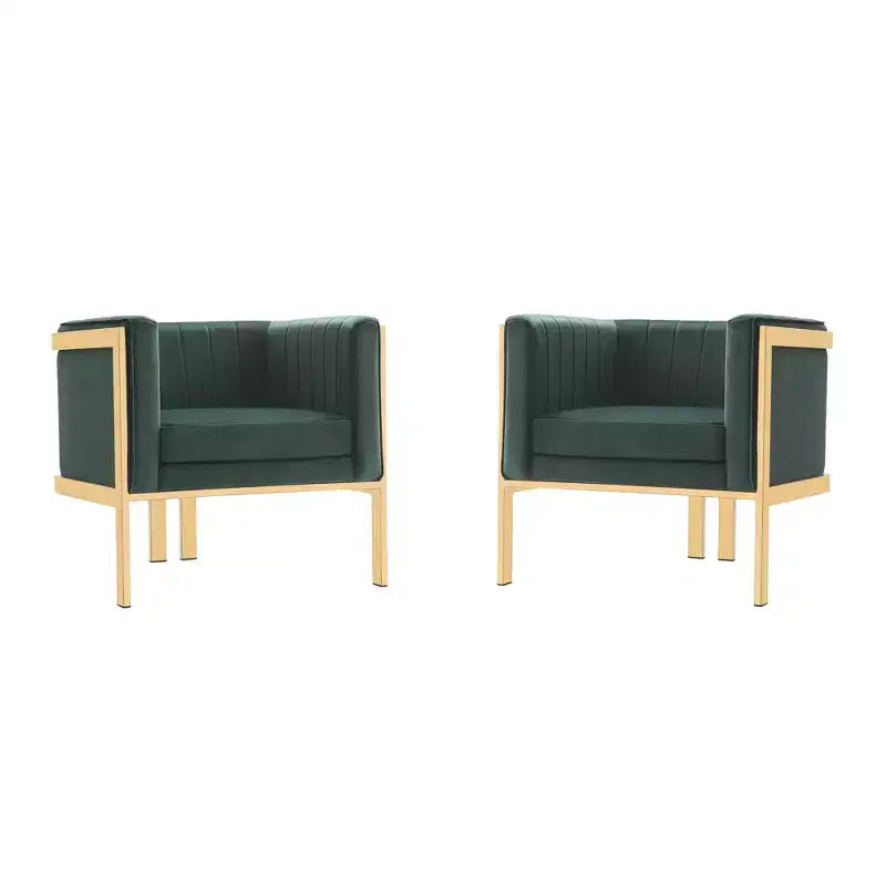 Sillón tapizado de terciopelo (juego de 2)