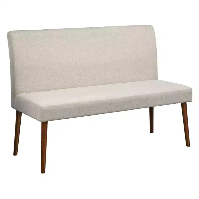 Tapicerowana ławka jadalniana w stylu mid-century modern