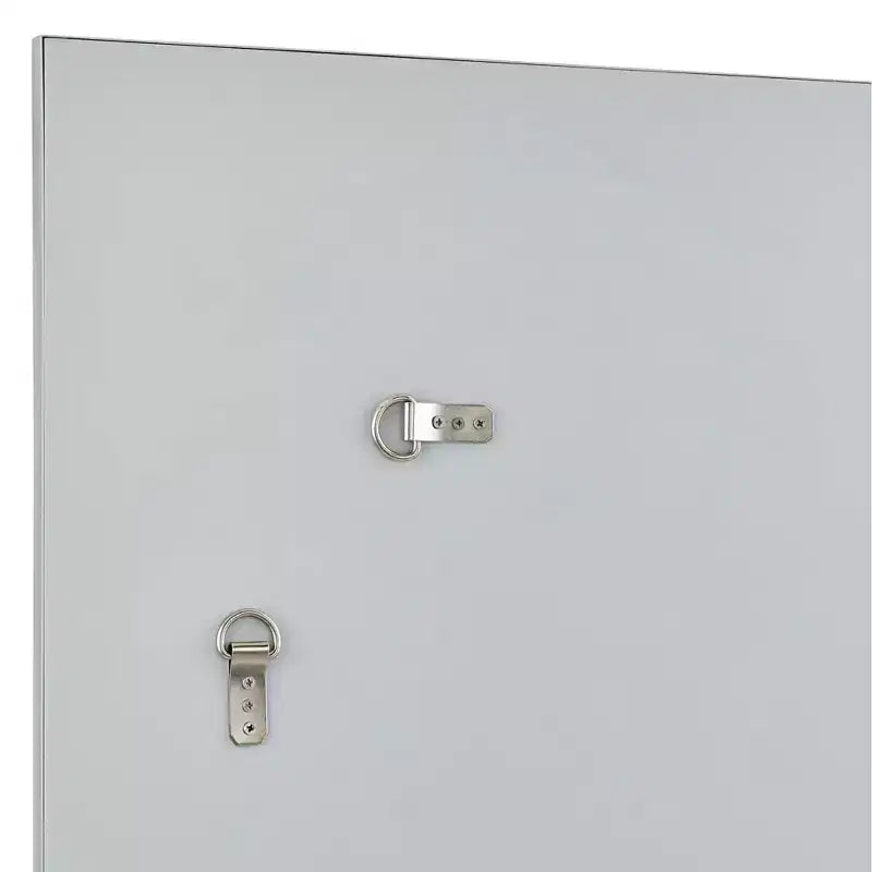 Specchio da parete decorativo rettangolare per toeletta, moderno, con cornice in legno e metallo argentata, largo 26, per bagno, camera da letto e casa