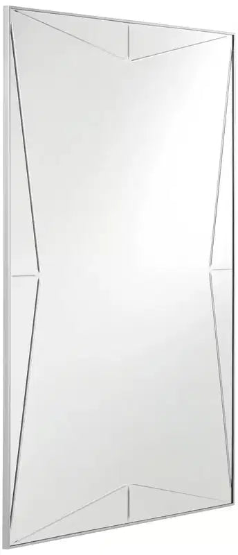 Specchio da parete decorativo rettangolare per toeletta, moderno, con cornice in legno e metallo argentata, largo 26, per bagno, camera da letto e casa