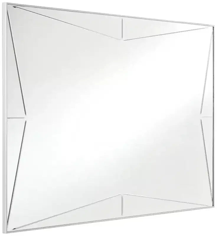 Specchio da parete decorativo rettangolare per toeletta, moderno, con cornice in legno e metallo argentata, largo 26, per bagno, camera da letto e casa