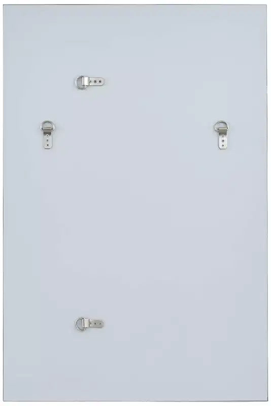 Specchio da parete decorativo rettangolare per toeletta, moderno, con cornice in legno e metallo argentata, largo 26, per bagno, camera da letto e casa
