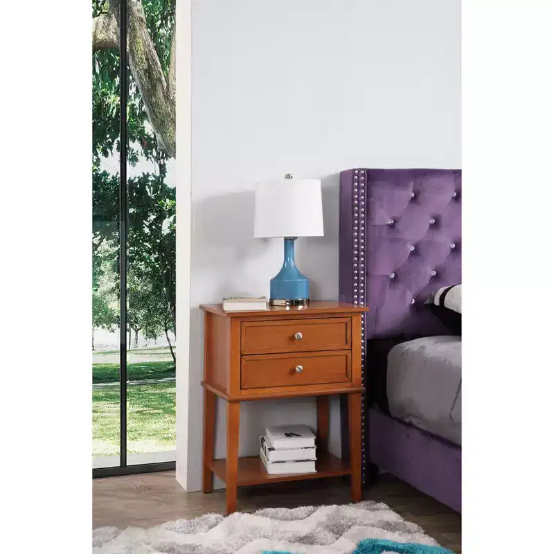 Mesita de noche con 2 cajones (28 pulg. de alto x 22 pulg. de ancho x 16 pulg. de profundidad)